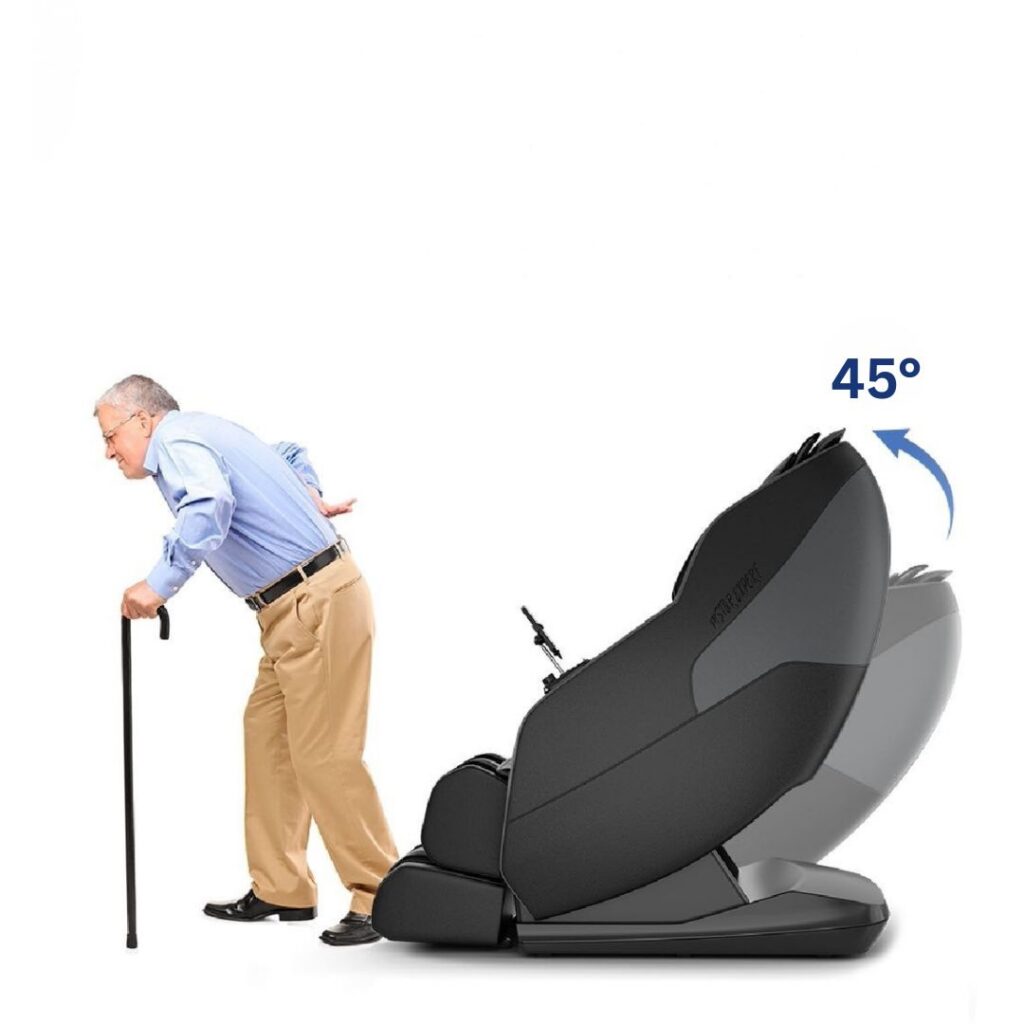 Tõusmise abiga massaažitool Assist pakub lõõgastavat massaaži ja tõusmise abifunktsiooni eakatele kasutajatele.