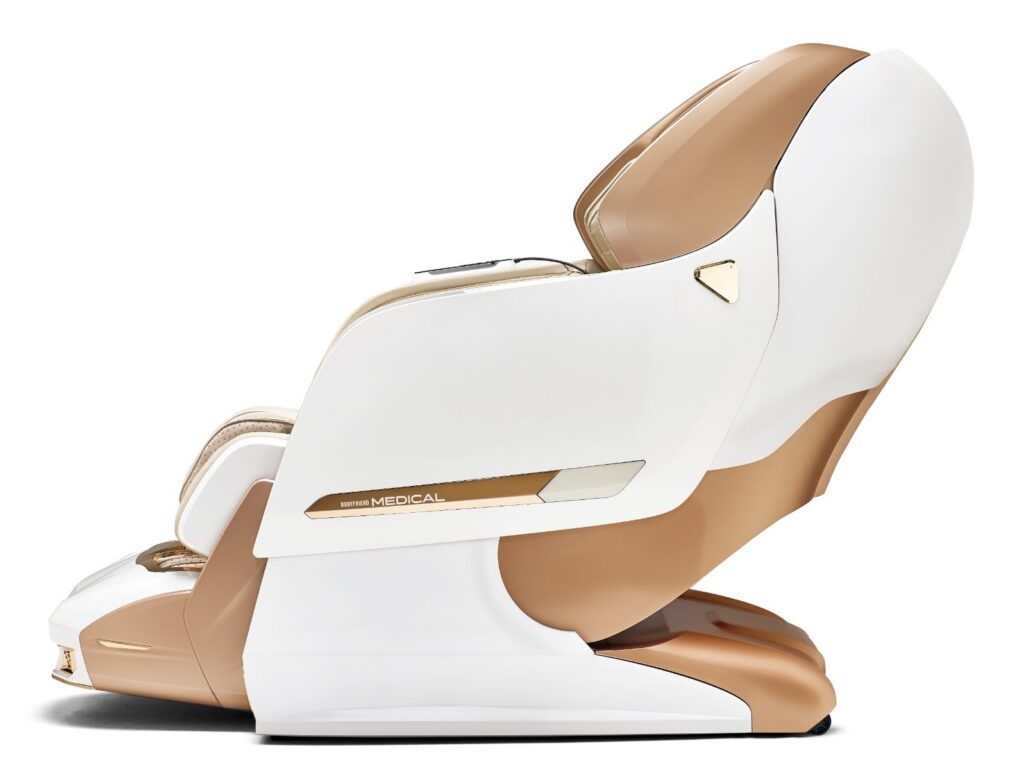 Bodyfriend Medical Phantom massaažitool külgvaates (parem), Cream White – premium meditsiiniline massaažitool