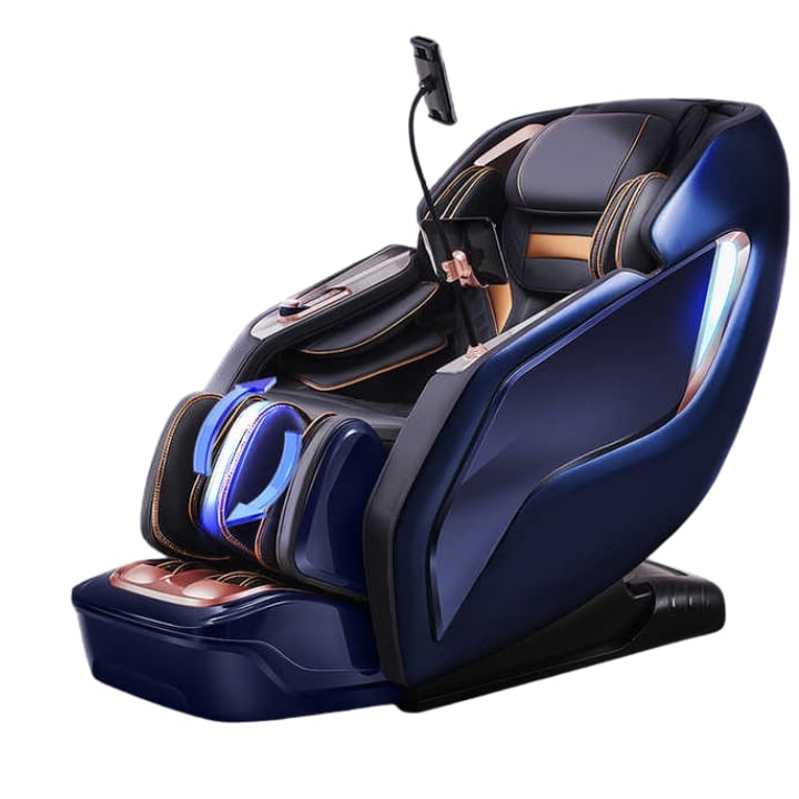 Массажное кресло Nakahamo Classic Energy — снятие мышечного напряжения, синий цвет